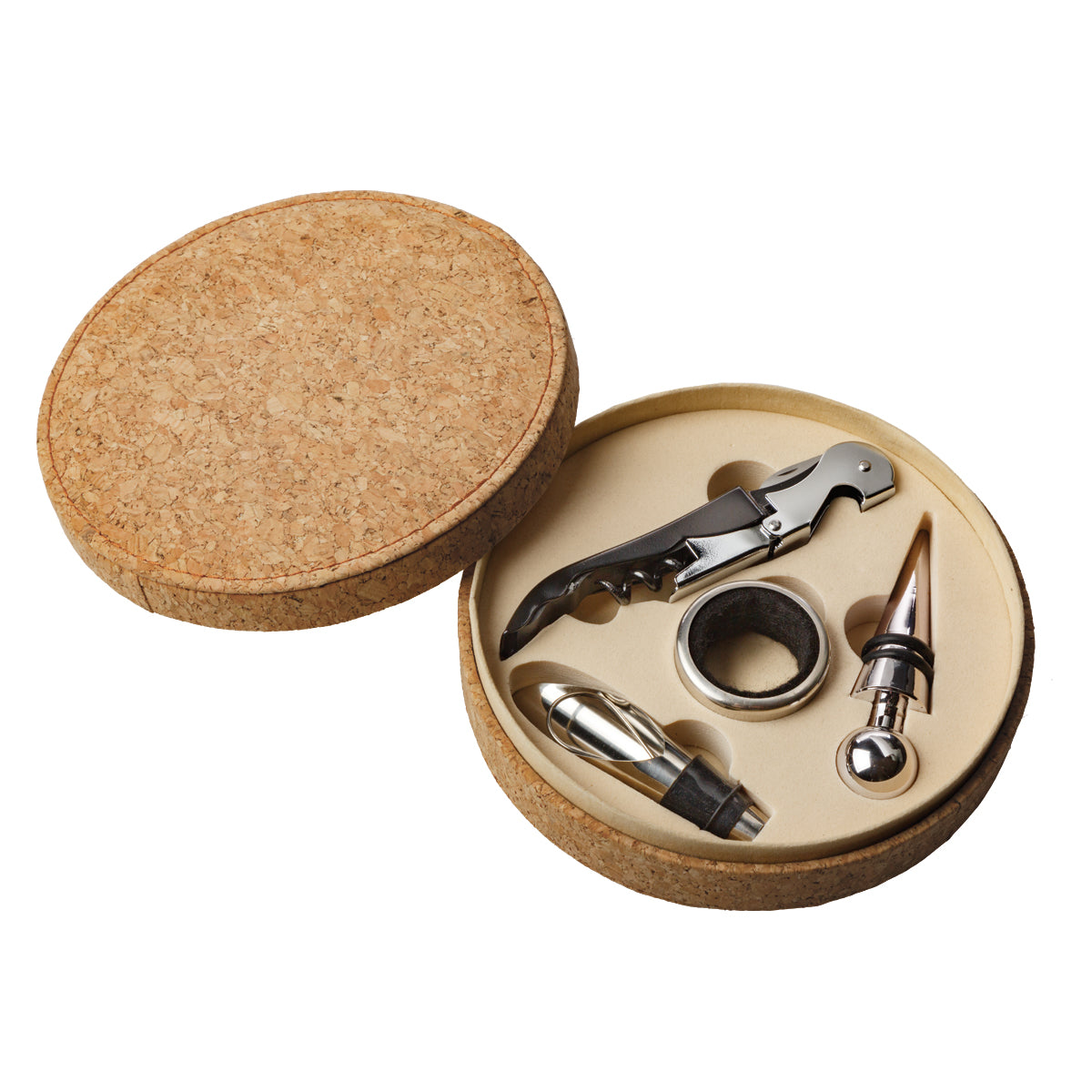 Moreto Cork Wine Giftset - Beige