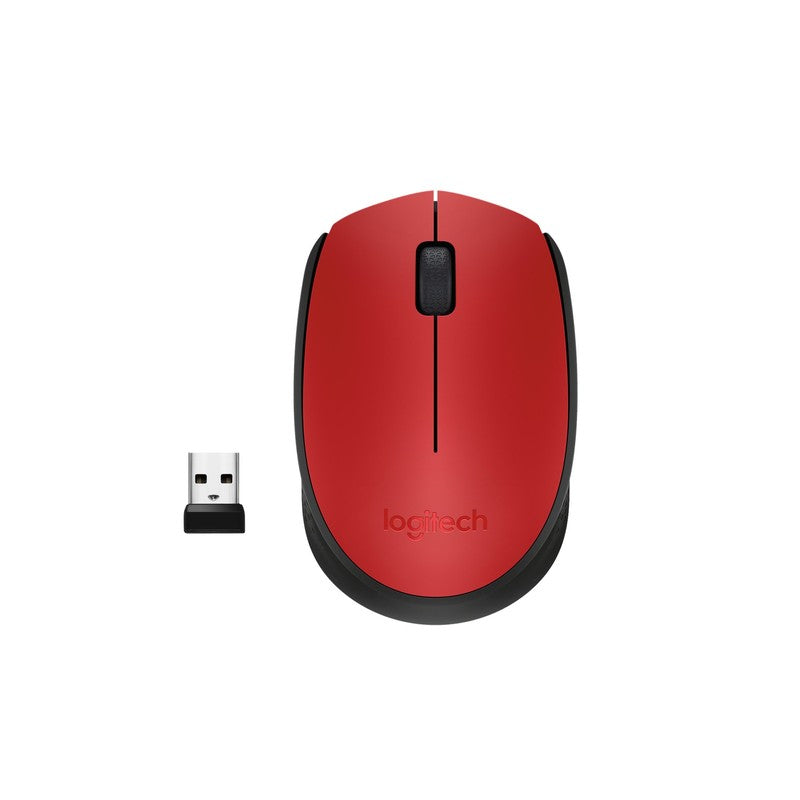 Logitech M171 Optical Wireless Mouse Red