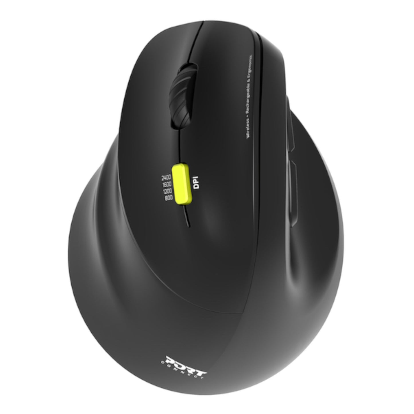 Port Connect Ergo Shape Rechargeable Wireless Mouse - Guards On Duty Shop & Security Guards