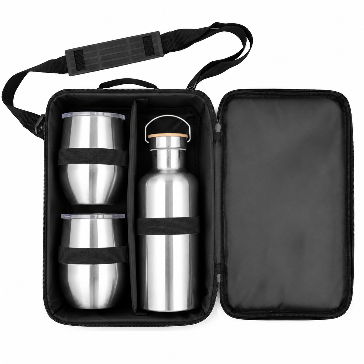 Executive Flask & Mug Gift Set - Silver
