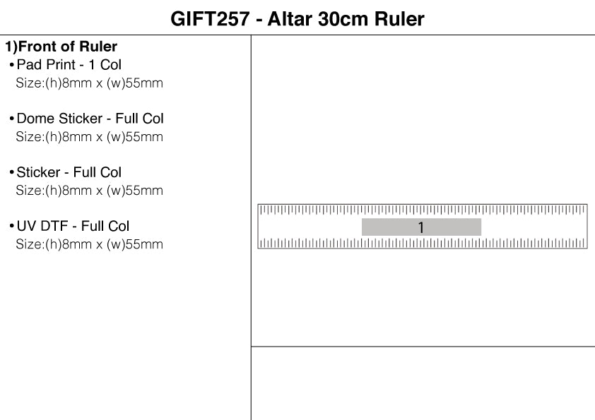 Altar 30cm Ruler