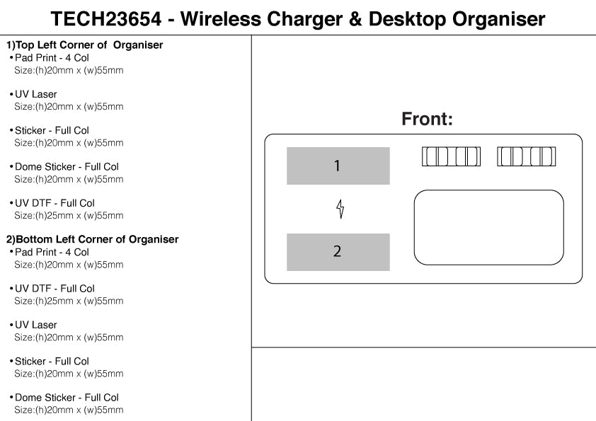 Wireless Charger & Desktop Organiser
