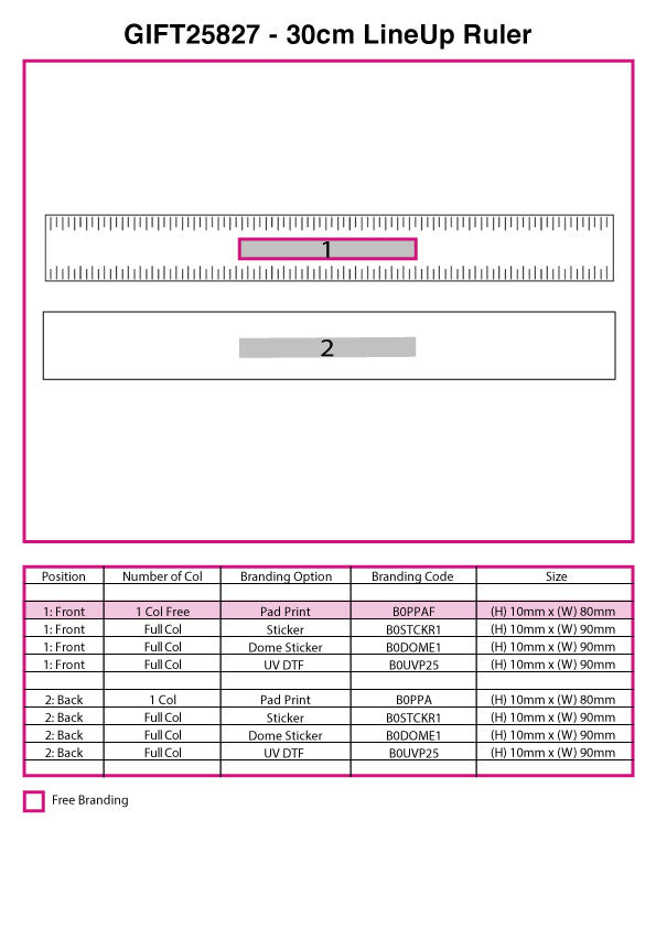 30cm LineUp Ruler