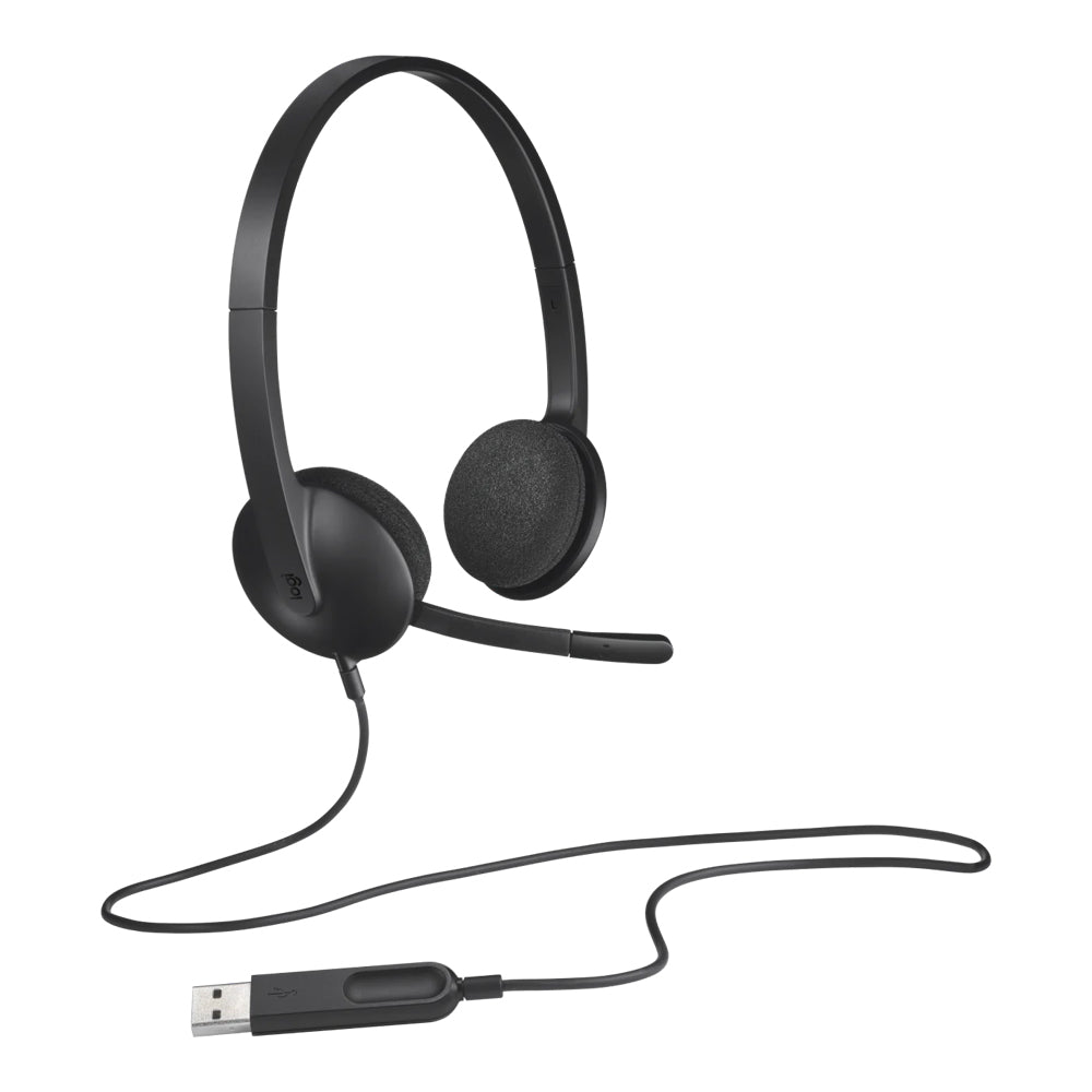 LOGITECH H340 USB COMPUTER HEADSET WITH NOISE CANC - Guards On Duty Shop & Security Guards