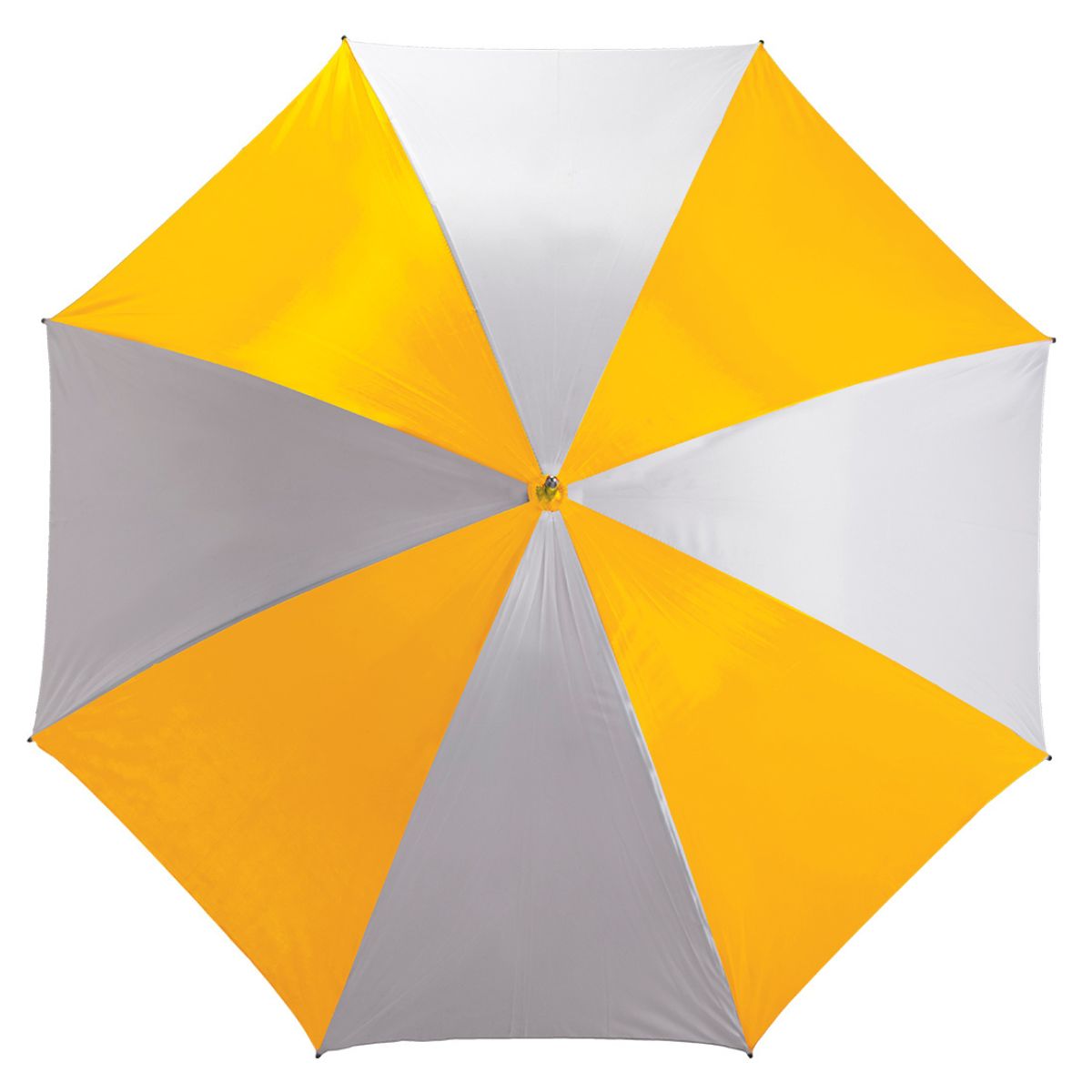 8 Panel Golf Umbrella - White & Yellow