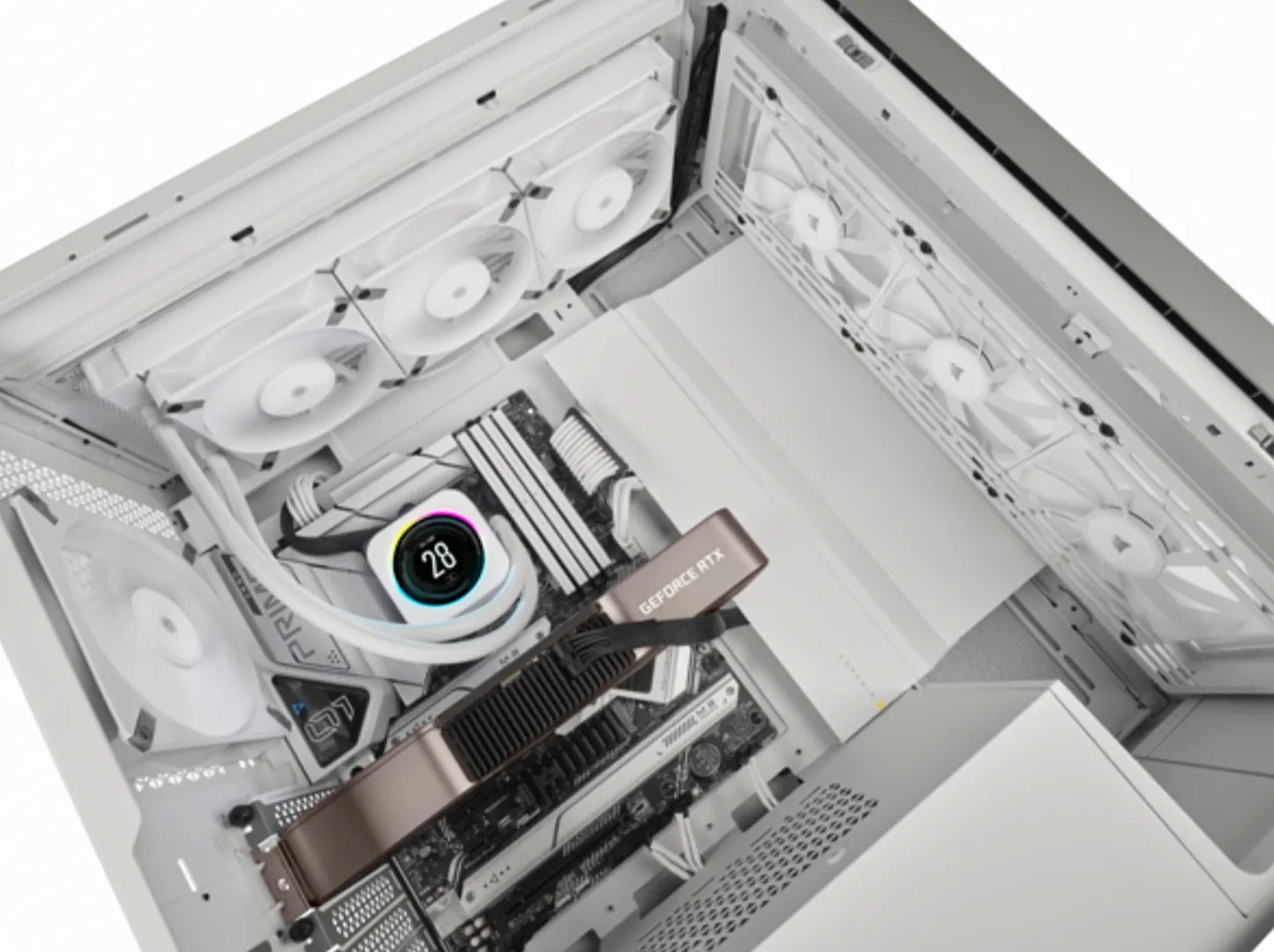 Corsair AF ELITE Series; AF140 ELITE WHITE; 140mm Fluid Dynamic Fan with AirGuide; Single Pack.