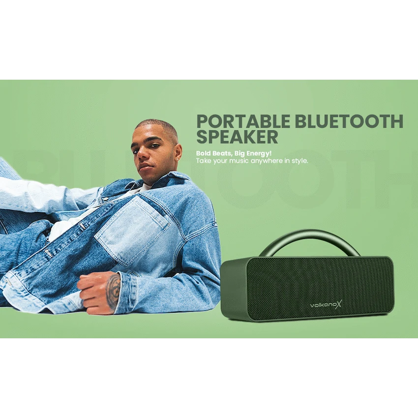 VolkanoX VXS200 Portable Bluetooth Speaker - Green