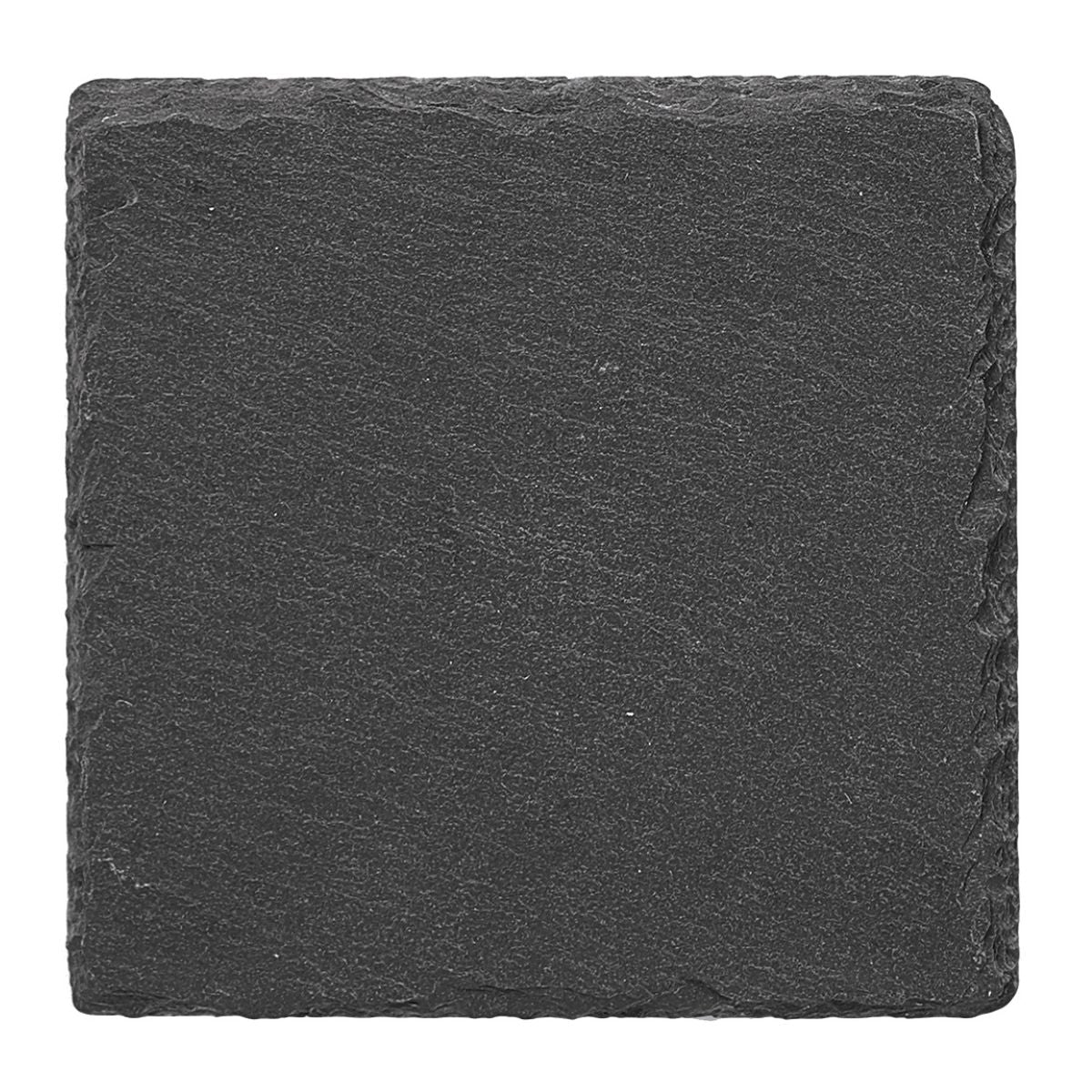 4 Piece Slate Coaster Set - Grey