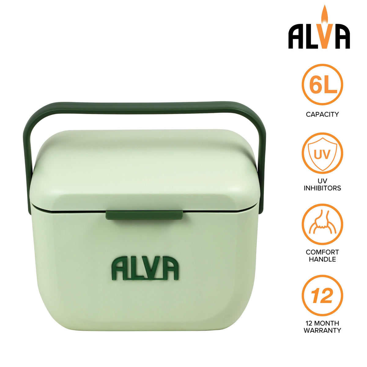 Alva 6L Cooler Box - Pistachio Green