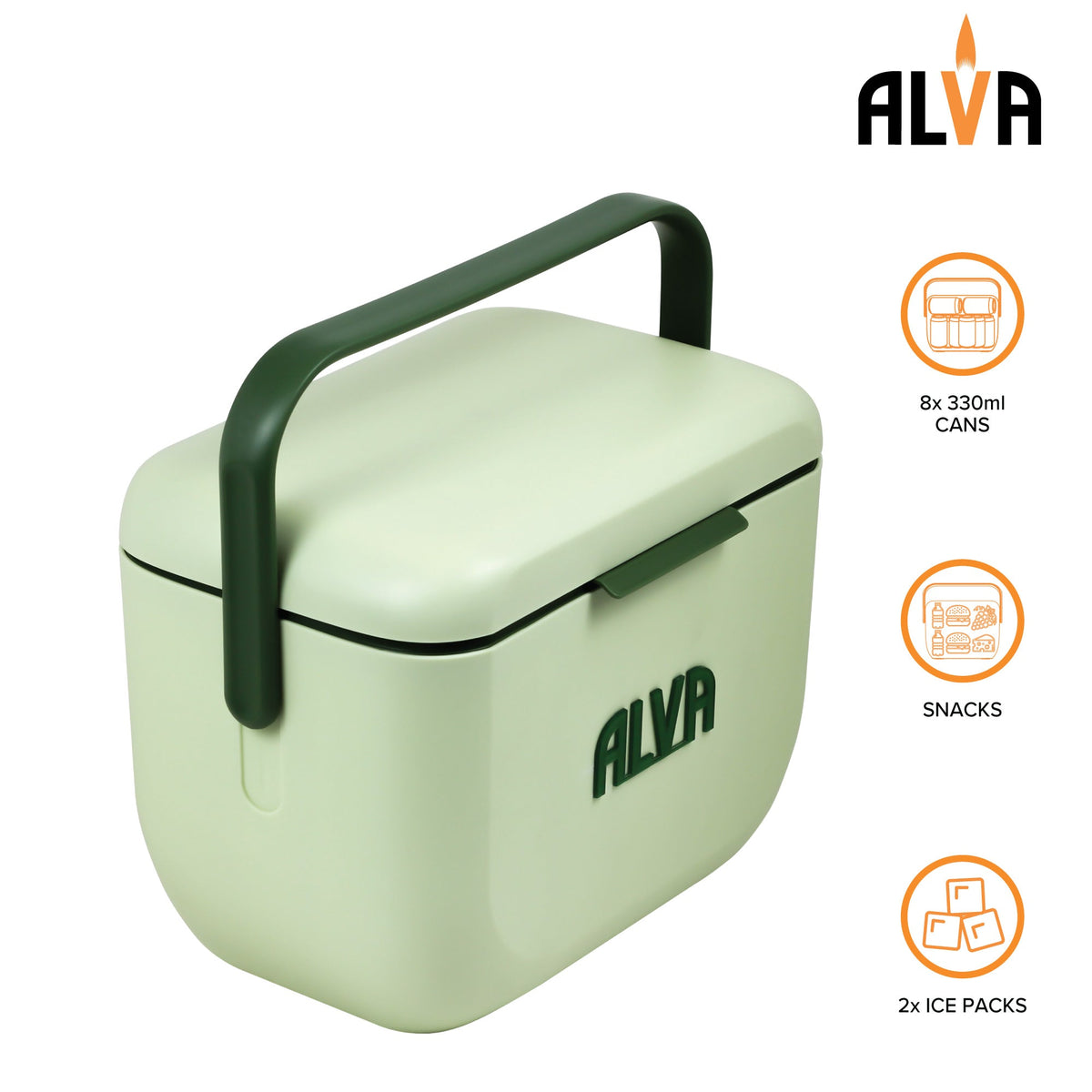 Alva 6L Cooler Box - Pistachio Green