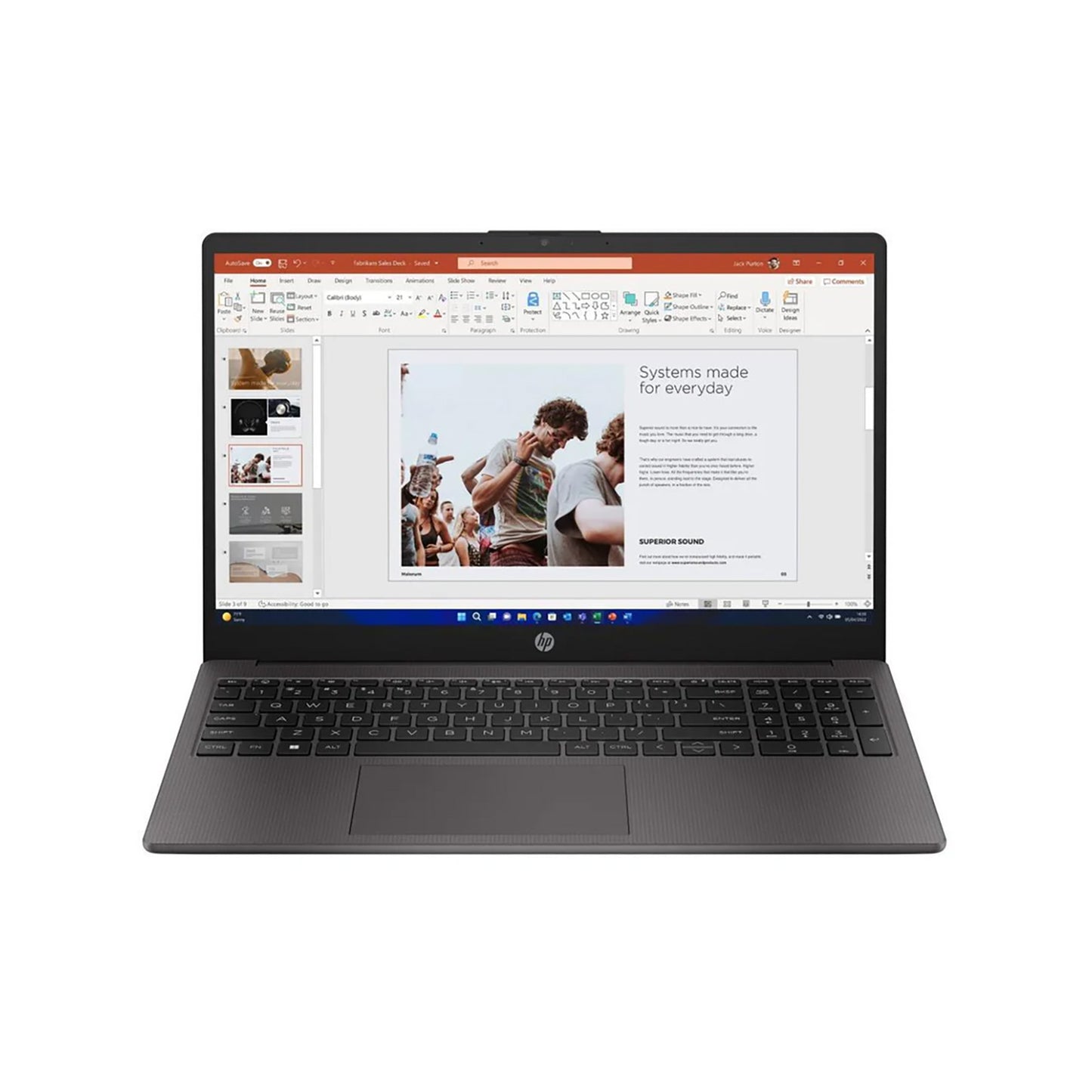 HP 250 G10 15.6" FHD N100 8GB 256GB Win 11 Home Dark Ash Notebook - Guards On Duty Shop & Security Guards