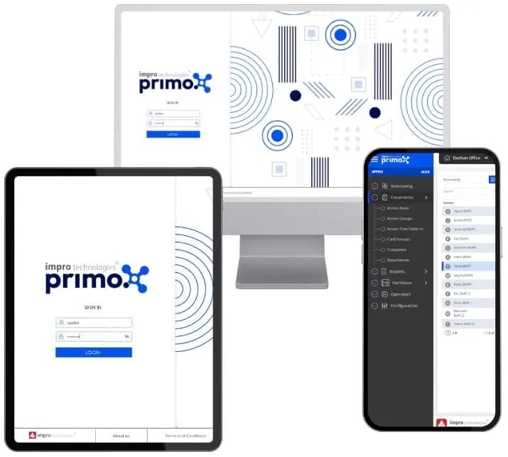 Impro Primo On-Prem Software, System: 25 Sites, 250k Credentials, 200 Doors, 125k Credential holders Per Site: 10k Credentials, 200 Doors