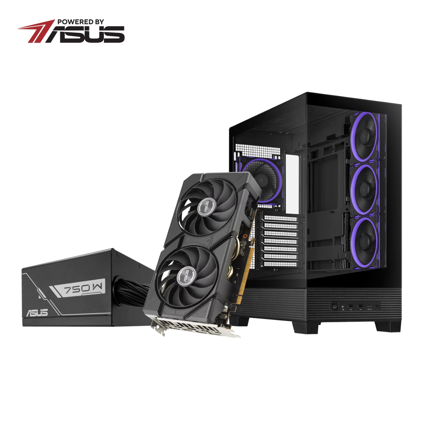 Asus UWM 2 Gaming Chassis/Graphics Card/Power Supply Combo (A31 PLUS | RX 7600 | PRIME 750W) - Guards On Duty Shop & Security Guards