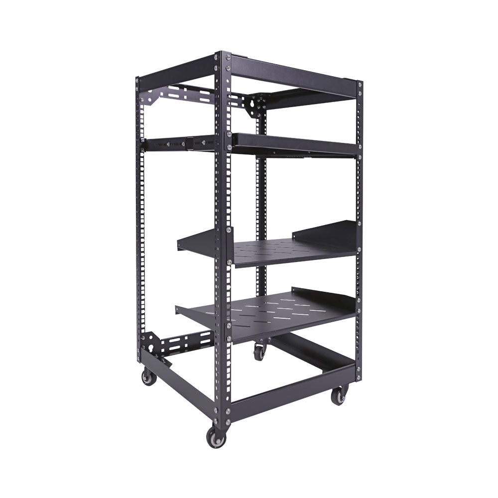 22U AV RACK WITH 4 CASTORS