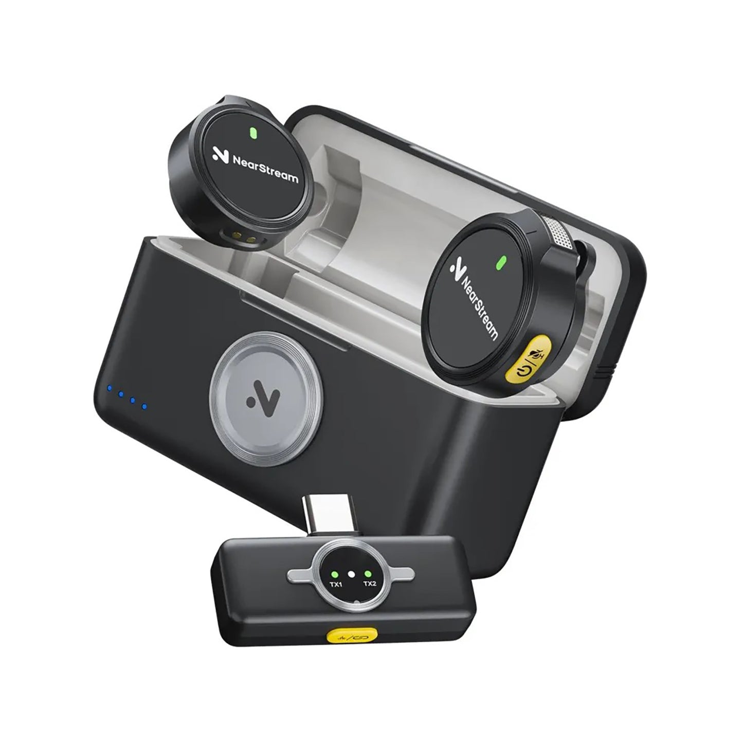 NearStream AWM25T AI Noise-Canceling All-In-One Lavalier Wireless Microphone Kit - Guards On Duty Shop & Security Guards