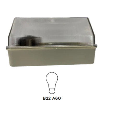 Bulkhead PVC Rectangular High Visor B22 (4 Pack)