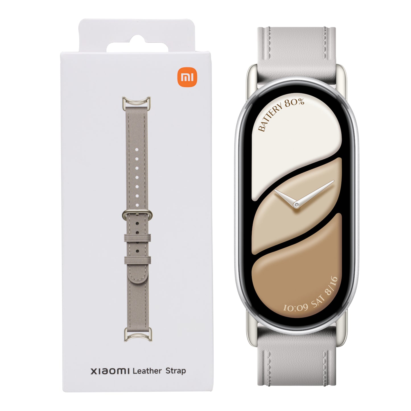 Xiaomi Smart Band 10 Leather Strap - Grey - Guards On Duty Shop & Security Guards