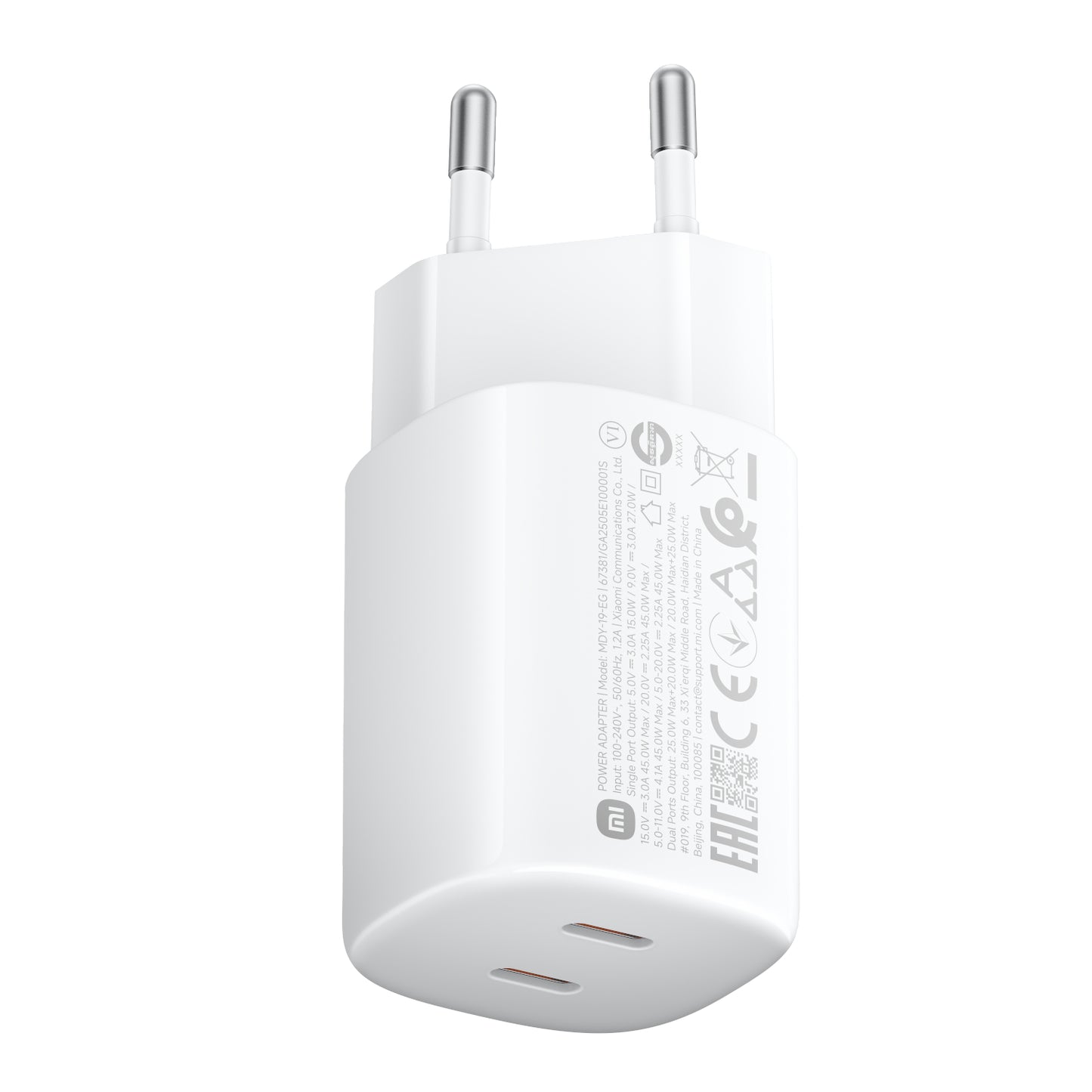 Xiaomi 45W Nano Turbo Power Adapter (2 port) - Guards On Duty Shop & Security Guards