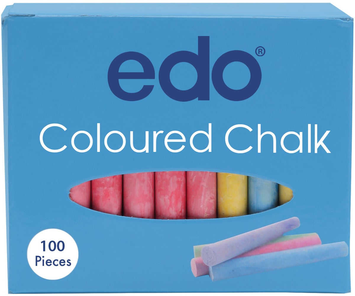 Edo 100 Pieces Coloured Chalk