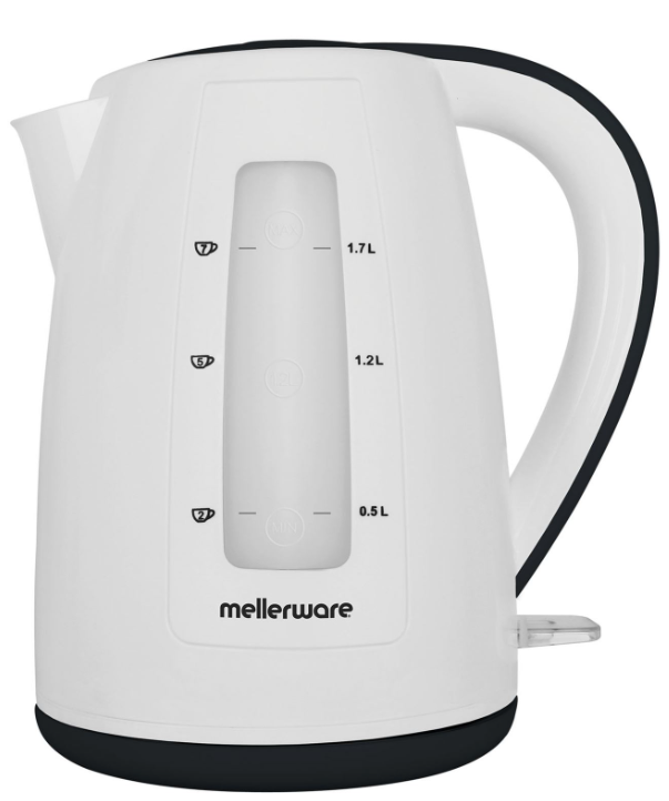 Mellerware Breede 360° Cordless Black & White 2L Plastic Kettle
