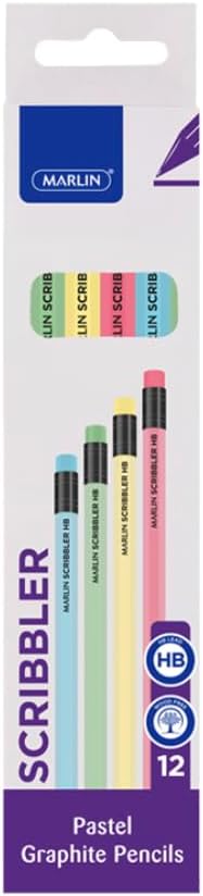 Marlin HD Scribbler 12 Piece Pastel Graphite Pencil