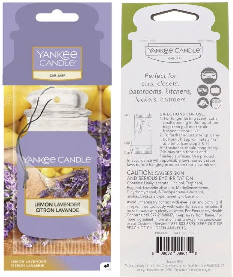 Yankee Candle Lemon Lavender Card Jar