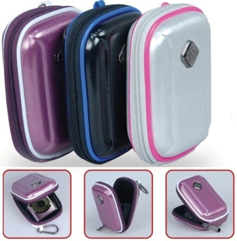 Promate Purple Amba Aluminum Finish Hard Shell Camera Case
