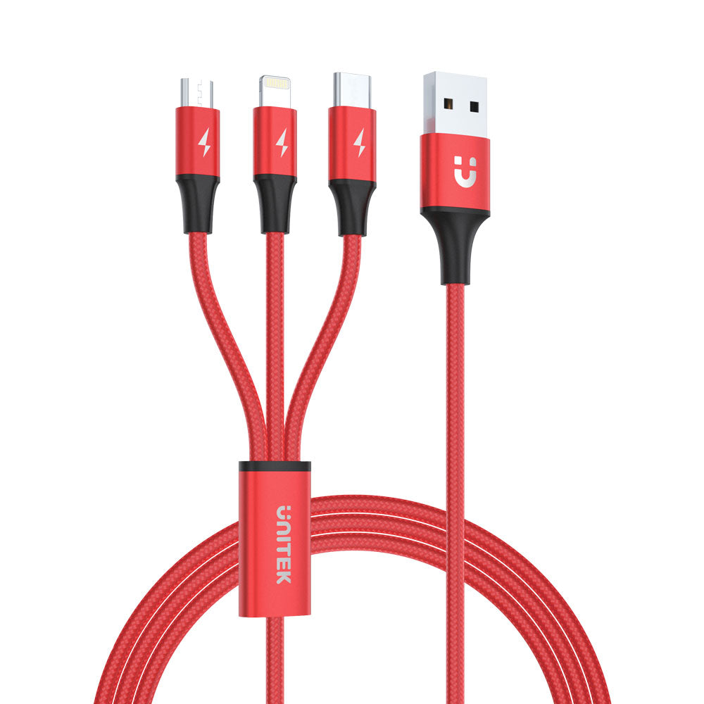 Unitek 1.2m Type-c,micro Usb,light Cable (c4049rd) — Unitek | Guards on Duty Shop