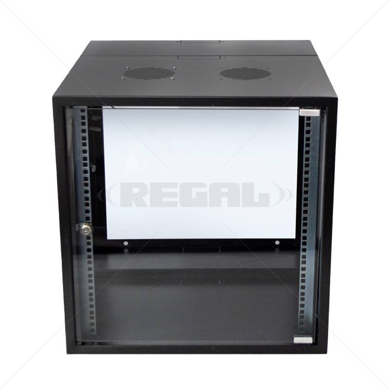 Cabinet 12U Wall Box Swingframe 600mm incl Fan & Power