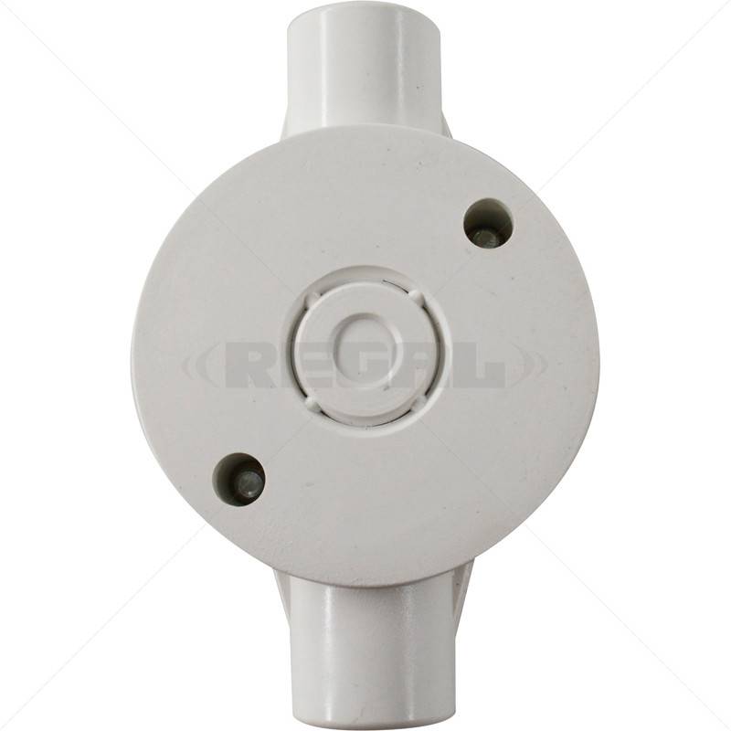 Conduit PVC - 20mm 2-Way Box with Lid and Screws