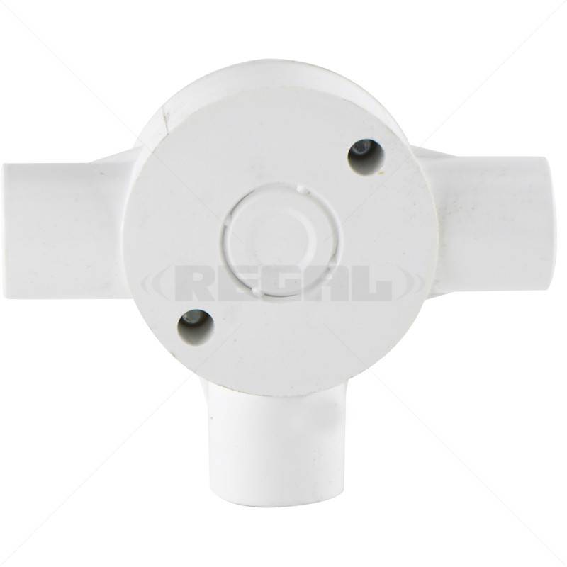 Conduit PVC - 25mm 3-Way Box with Lid and Screws
