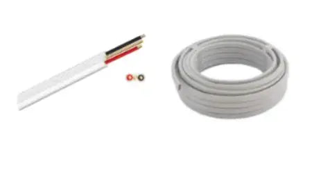 Twin And Earth Flat 2.50mm White 100M