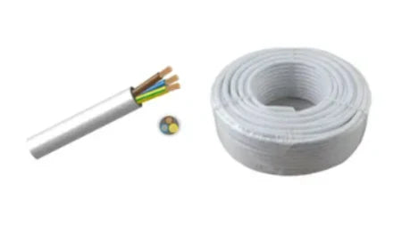 Cabtyre 2.50mm 3 X Core White 100M