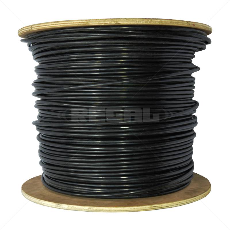 CAT6 F/UTP Shielded Solid Copper Outdoor UV Black - 500m