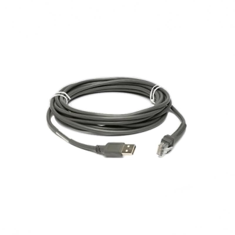 Zebra - Cable - Shielded USB: Series A Connector; 7ft. (2.1m); Straight