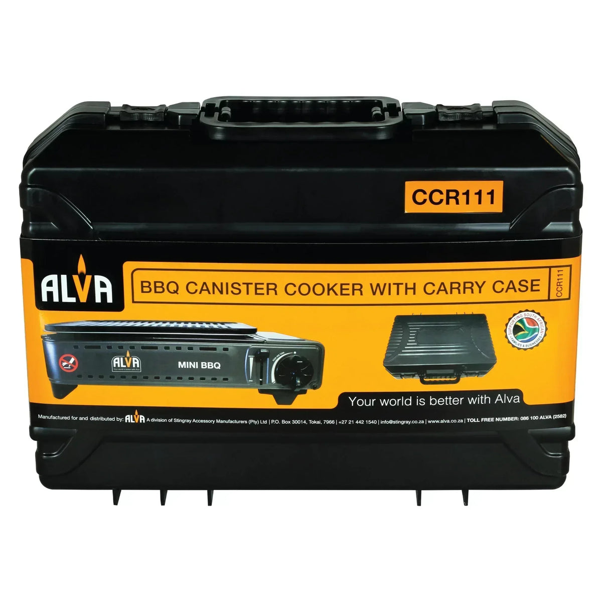 Alva Butane Canister Mini BBQ Cooker + Carry Case Guards On Duty Security