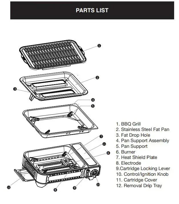 Alva Butane Canister Mini BBQ Cooker + Carry Case Guards On Duty Security