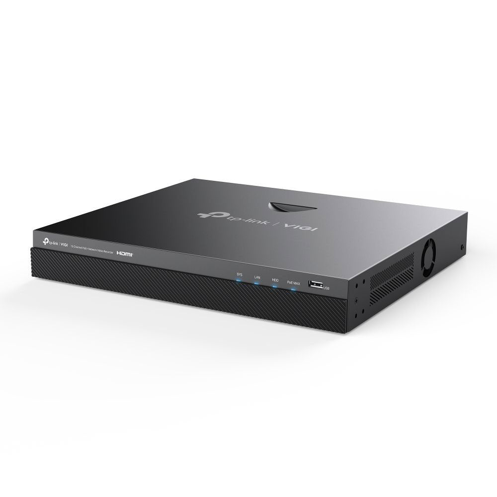 VIGI 16 Channel PoE+ Network Video Recorder, 2 SATA, 90W PoE