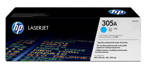 HP 305A Cyan LaserJet Toner Cartridge.