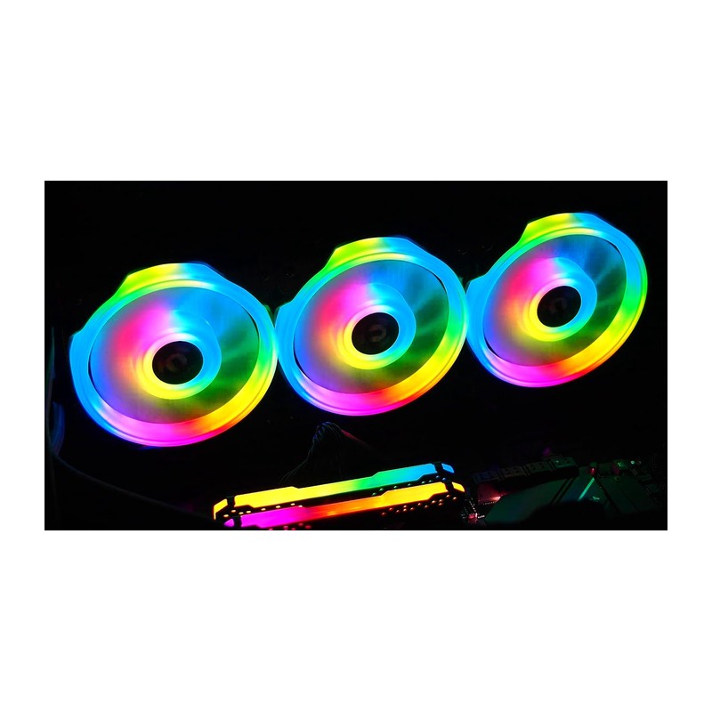 Thermaltake CL-F088-PL12SW-A - TT FAN, RIING QUAD 12 RGB RADIATOR BLACK