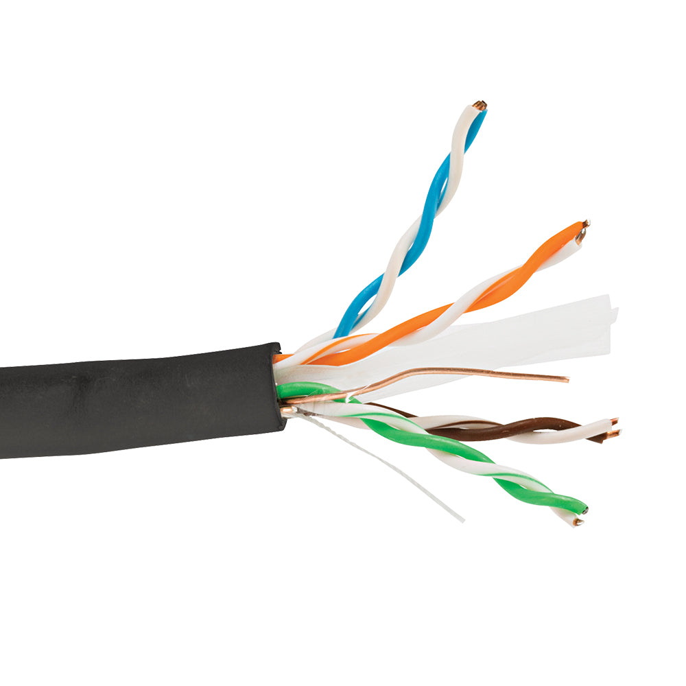 CAT6 Outdoor Shielded CCA S/FTP Network LAN Cable Black (CRG-CAT6-OD-FTP-CCA/100)
