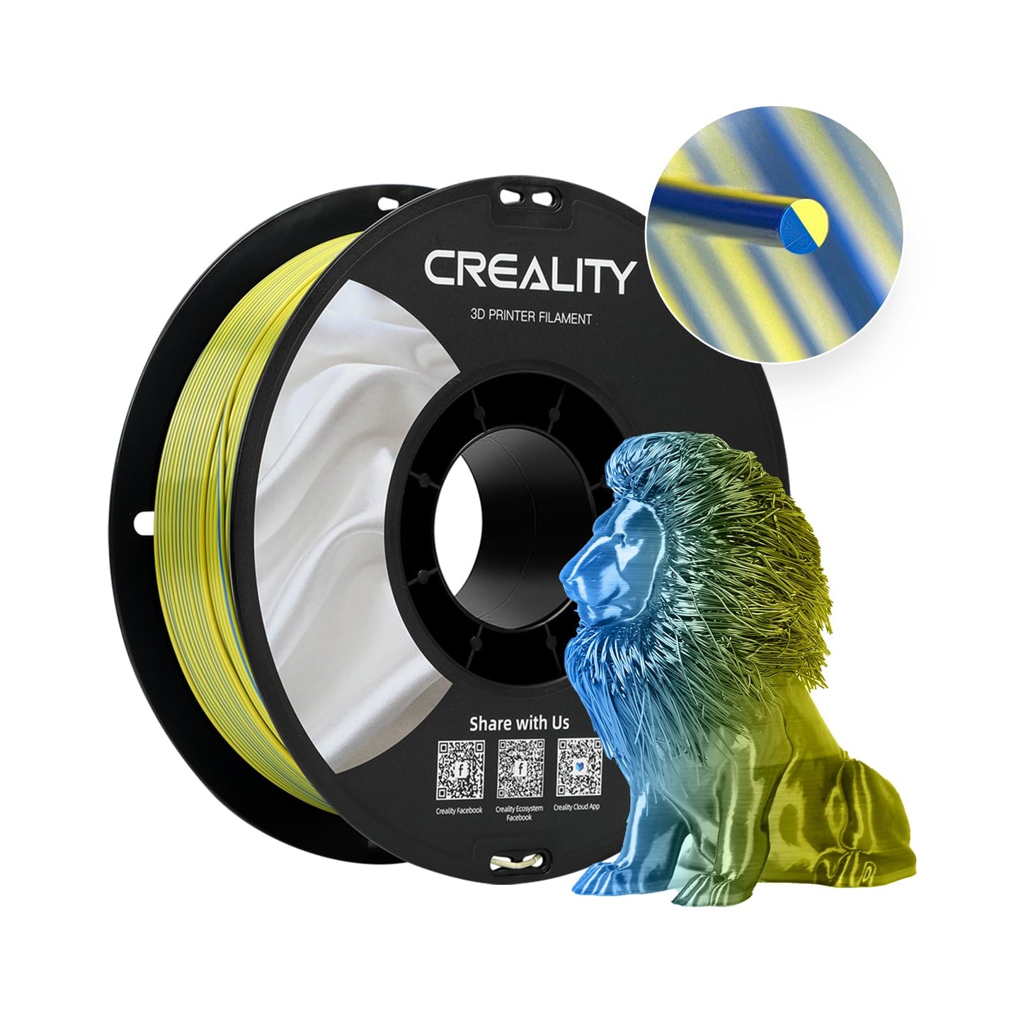 Creality Dual Silk Filament Yellow Blue - Guards On Duty Shop & Security Guards