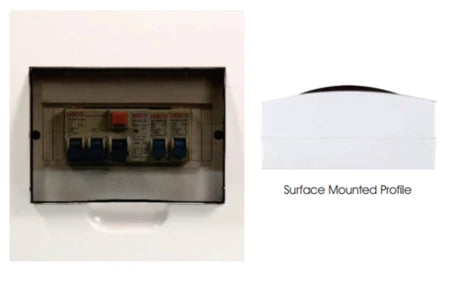 Distribution Board Surface 12mod PVC Populated