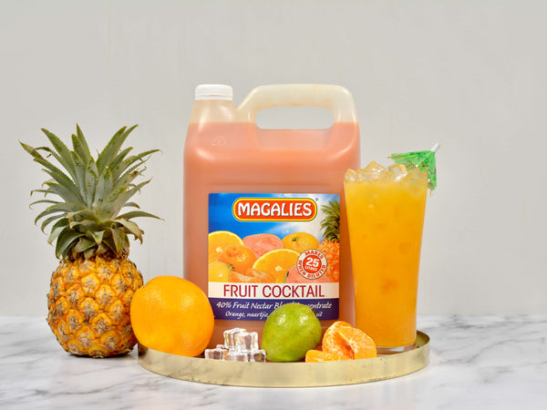 2 x MAGALIES 5 liter Fruit Cocktail 40% (Sold 2x 5L Per Case) Magalies Nectar Juice