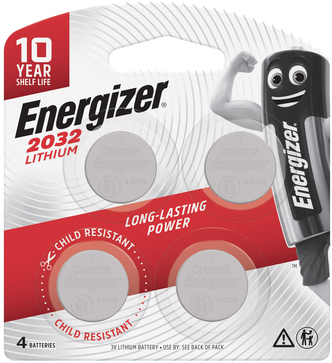 Energizer Lithium CR2032 Coin Battery - 4 Pack