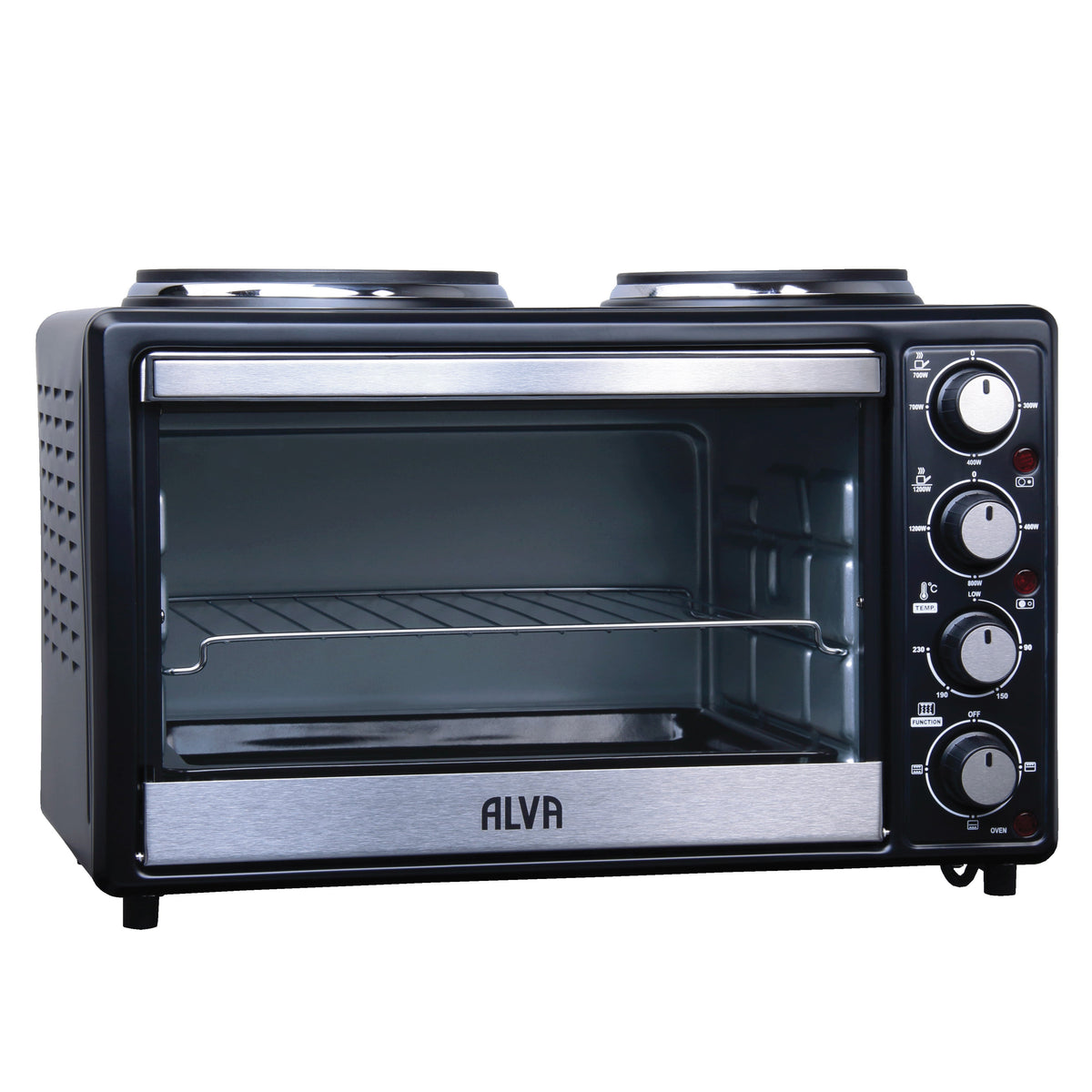 Alva Mini Kitchen - 25L Electric Oven With 2 Plate Stove