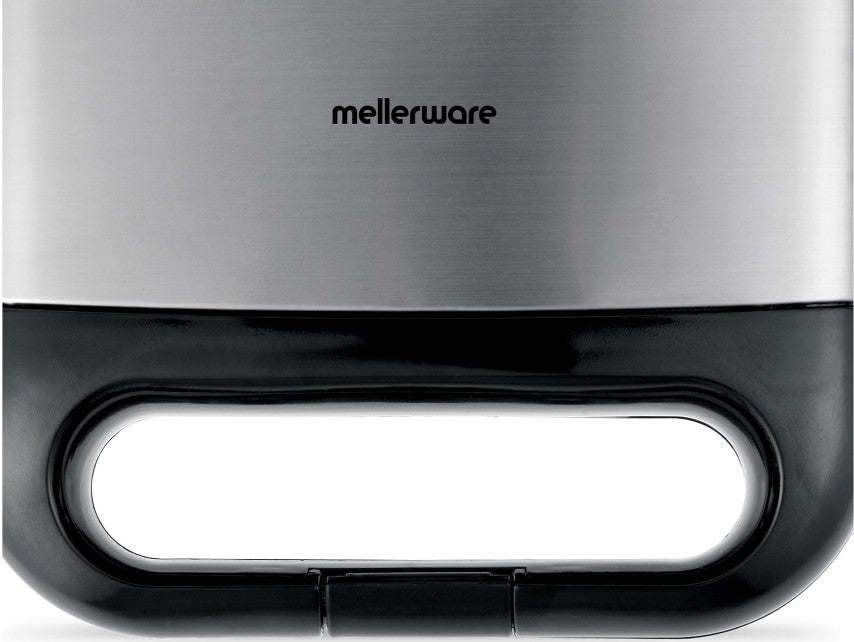 Mellerware 800W 2 Slice Non-Stick Black Sandwich Maker