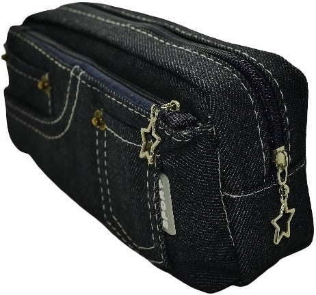 Brainware Dark Blue Denim Pencil Case