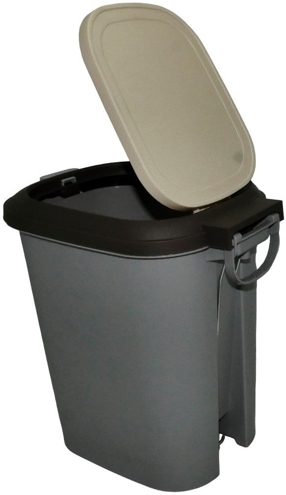 Casey 15 Litre Step On Pedal Waste Bin Grey