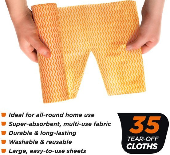 Tevo Blitz 35 Pack Roll Premium Multipurpose cleaning Cloths